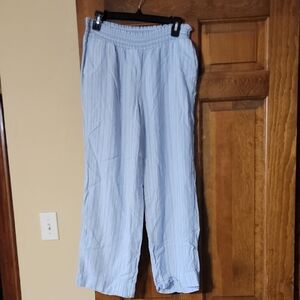 Light Blue Striped Pants